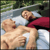 gif of Picard and Q from the Star Trek: TNG episode "Tapestry" in which they're in bed together